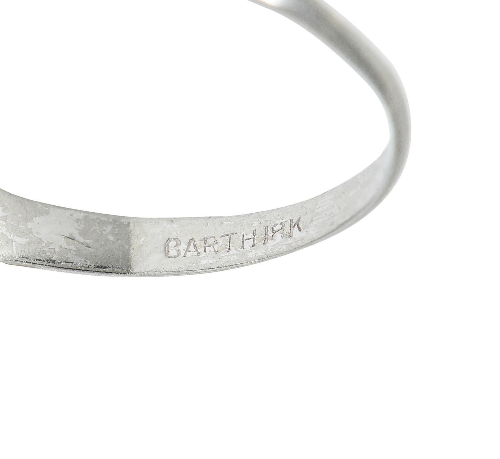 Barth Co. Retro 1,00 Karat Diamant 18 Karat Weißgold Verlobungsring 2