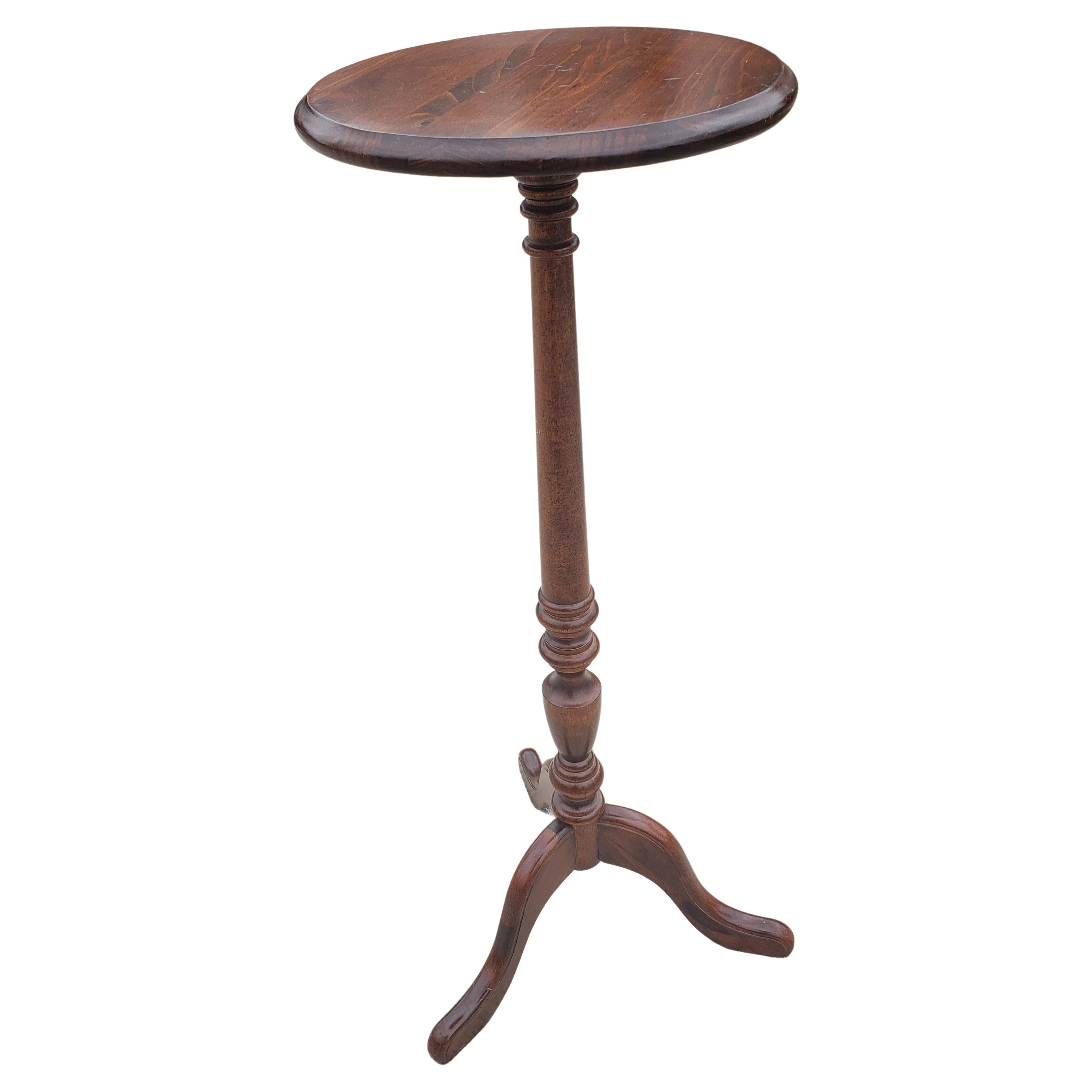 Queen Anne The Bartley Collection Tripod Mahogany Plant Stand For Sale