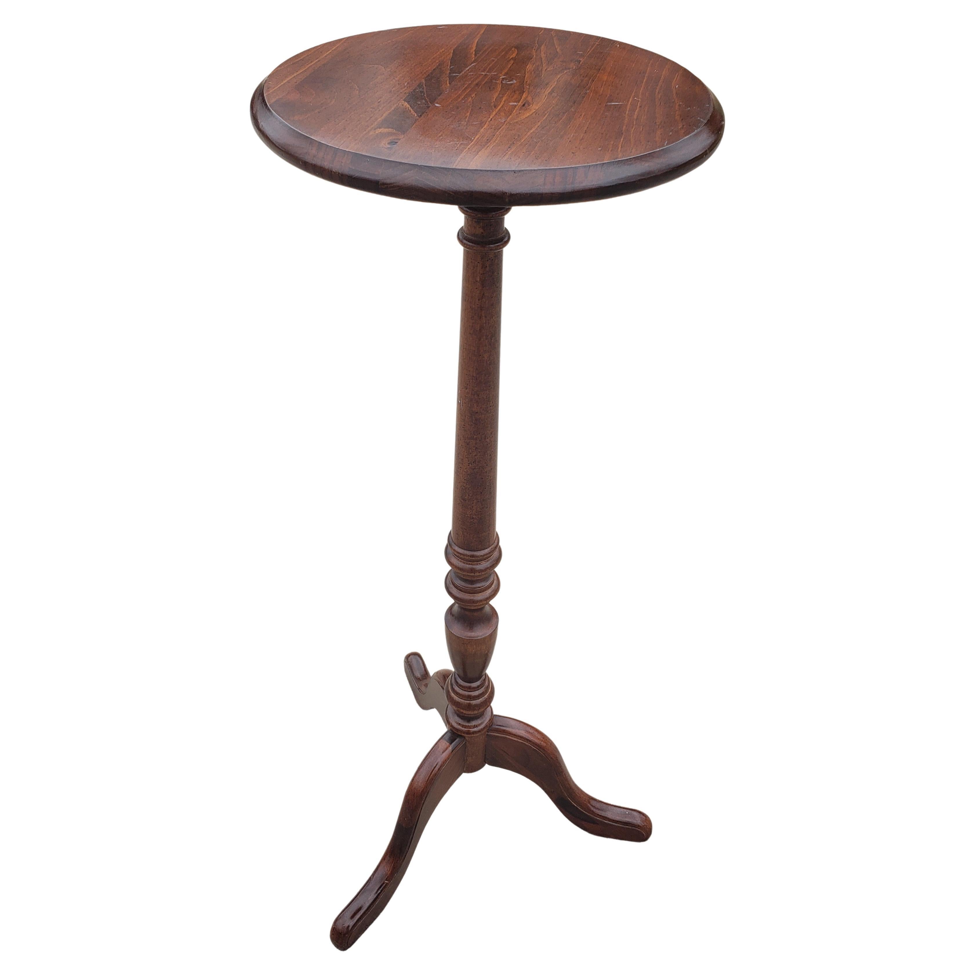 American The Bartley Collection Tripod Mahogany Plant Stand For Sale