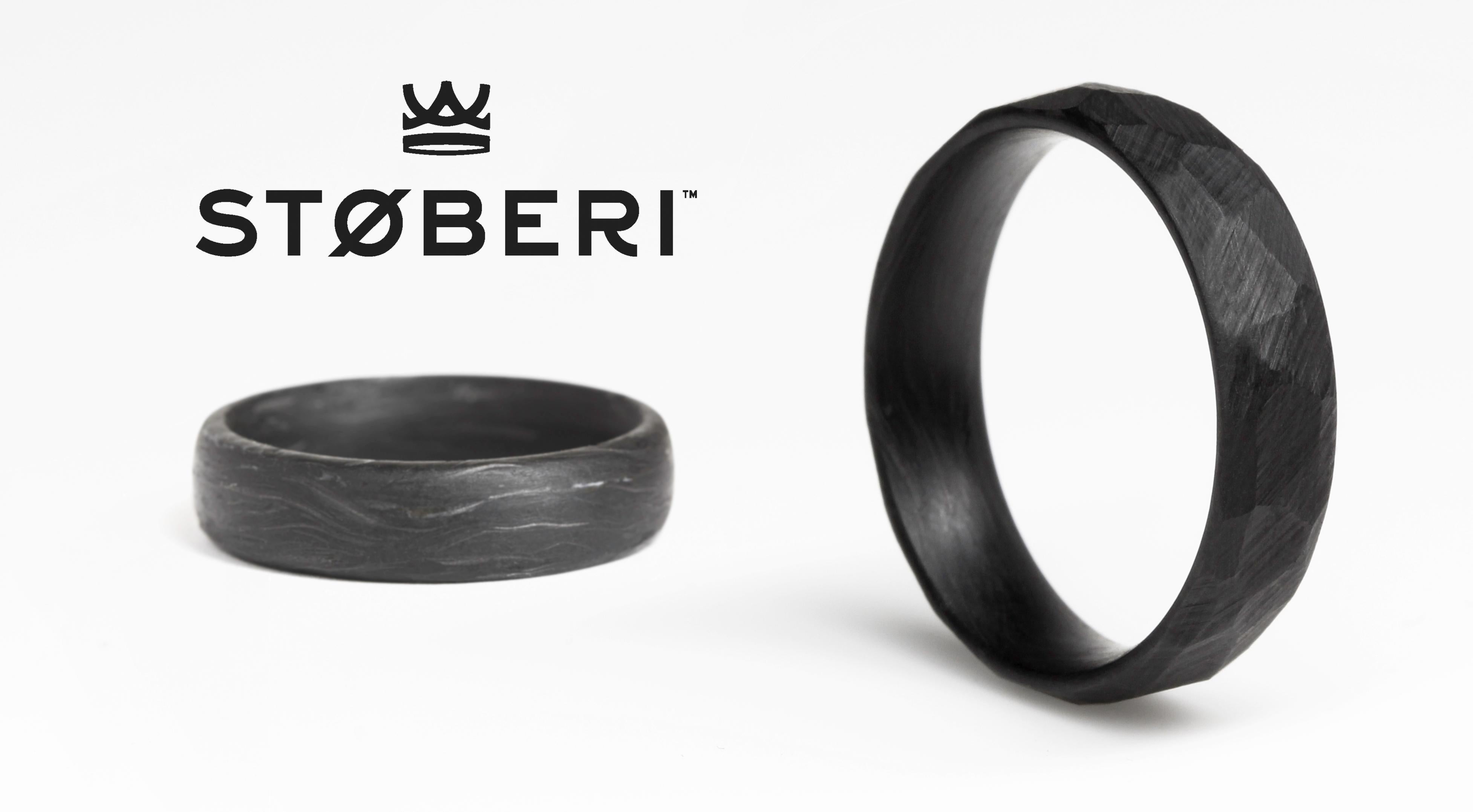 For Sale:  The Bates : Hand-Ground Forged Carbon Fiber Comfort Fit Wedding Band 2