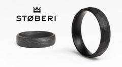 The Bates : Hand-Ground Forged Carbon Fiber Comfort Fit Wedding Band