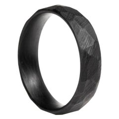 The Bates : Hand-Ground Forged Carbon Fiber Comfort Fit Wedding Band