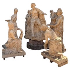 The Bath of Apollo – Monumental Set of Seven Marble Garden Sculptures, Naples, I