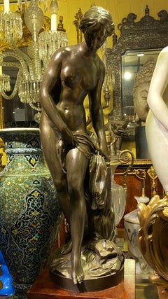 Sculpture en bronze « Le baigneur » d'après Etienne Falconnet