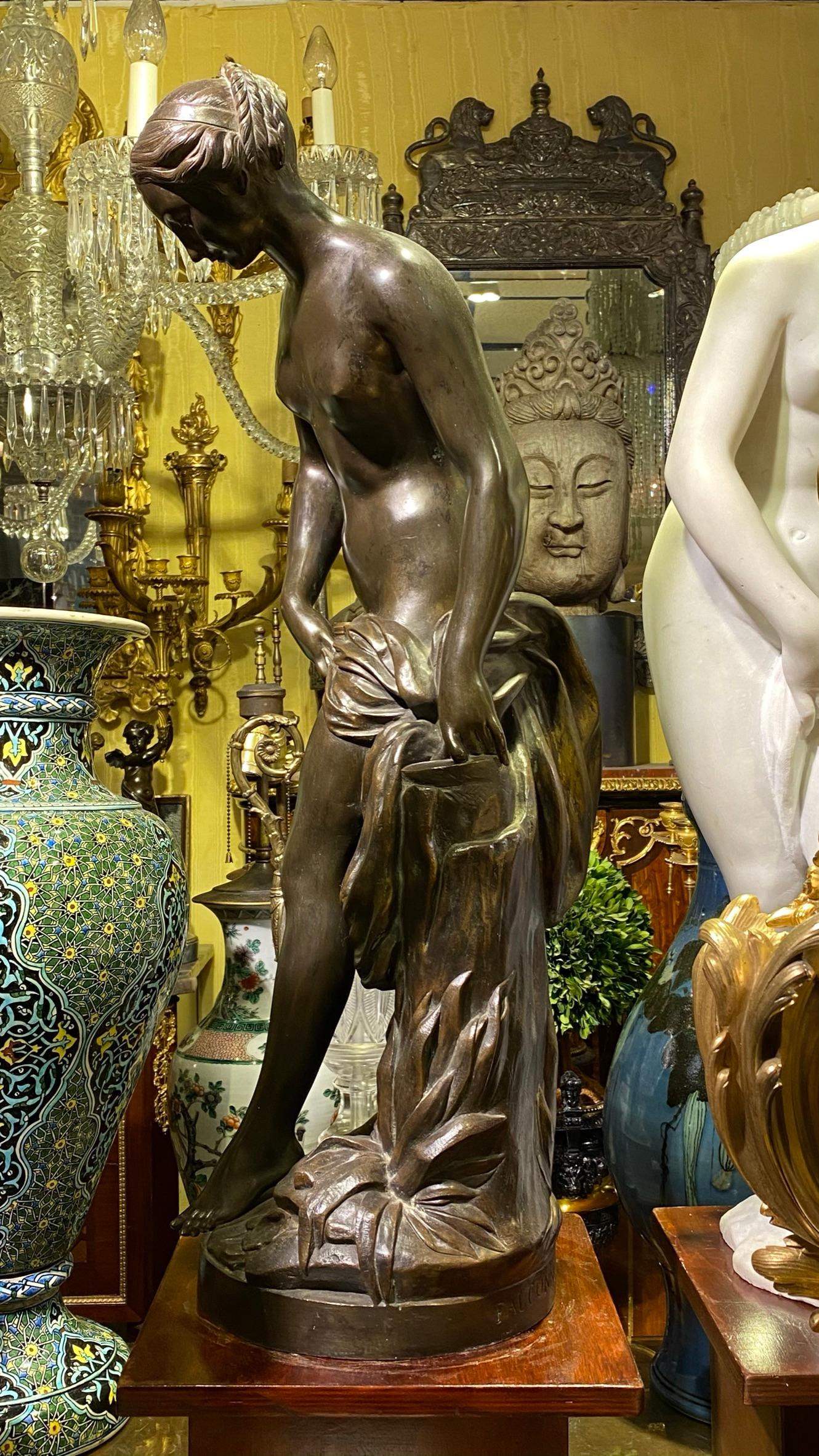 Sculpture en bronze « Le baigneur » d'après Etienne Falconnet Bon état - En vente à New York, NY