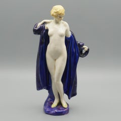 'The Bather' Ceramic Figure Designed by Leslie Harradine for Royal Doulton 1920