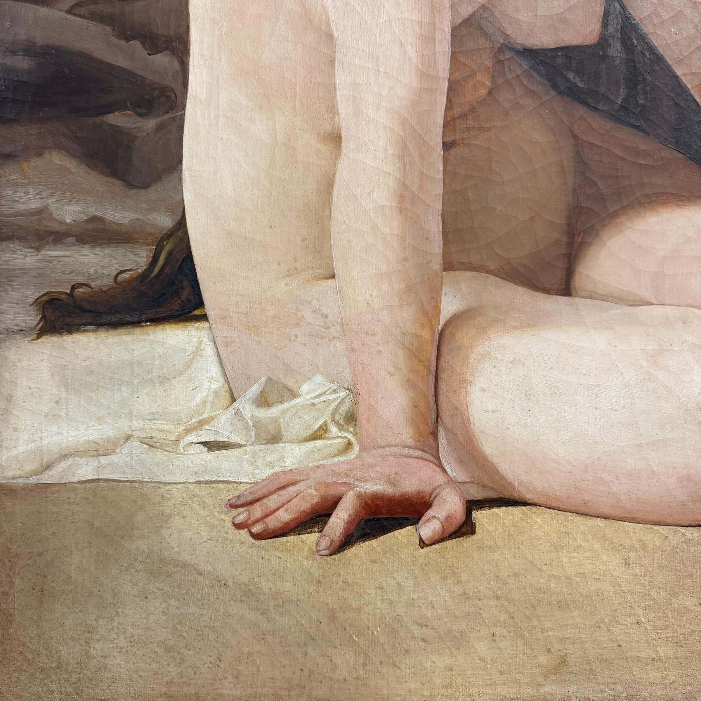 Die Badenden von Eric John Youngquist, ca. 1920er Jahre (Handbemalt) im Angebot