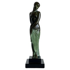 Bathing Ondine Art Deco Sculpture by Pierre Le Faguays for Max Le Verrier