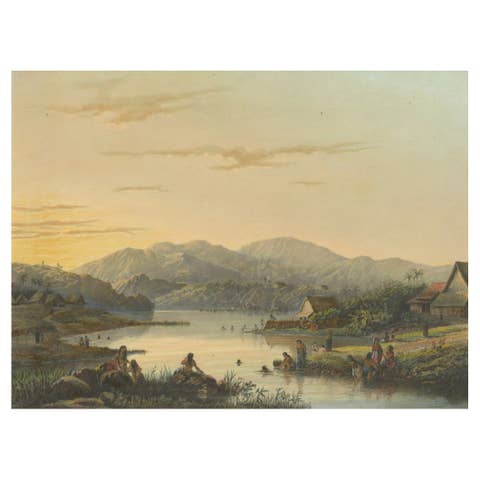 The Bathing Place of Wendit, East Java – Tranquil Java Lithograph, c.1872