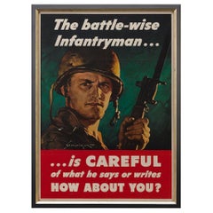 "The Battle-Wise Infantryman" Vintage WWII Poster by Jes W. Schlaikjer, 1944