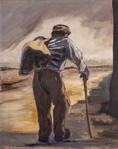 The Beachcomber, Oil on canvas, 20th C, Signed Pauli.