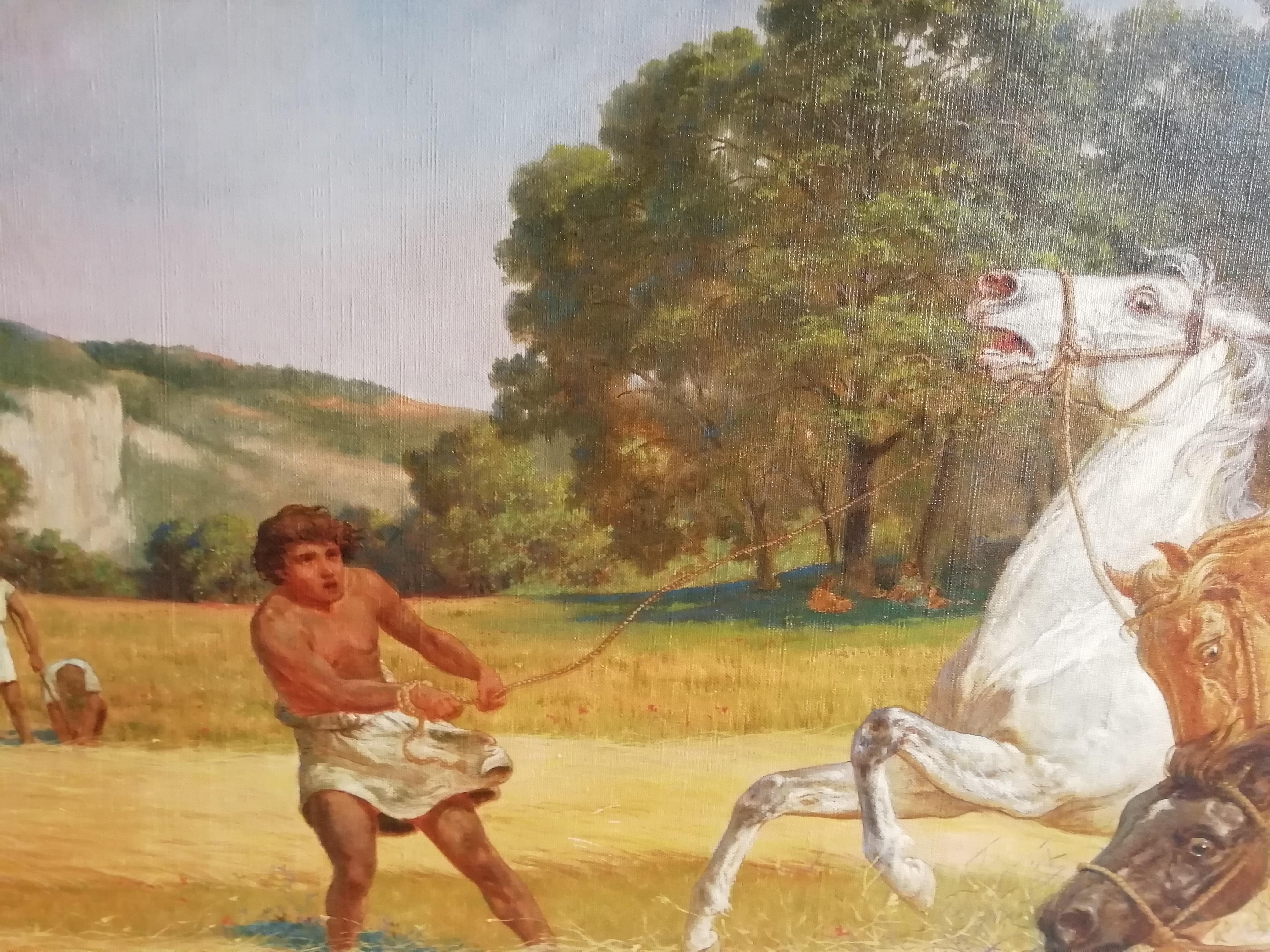 The Beating of Hay in the Golden Age Lemmo Rossi Scotti 19th-20th Century Horses For Sale 1