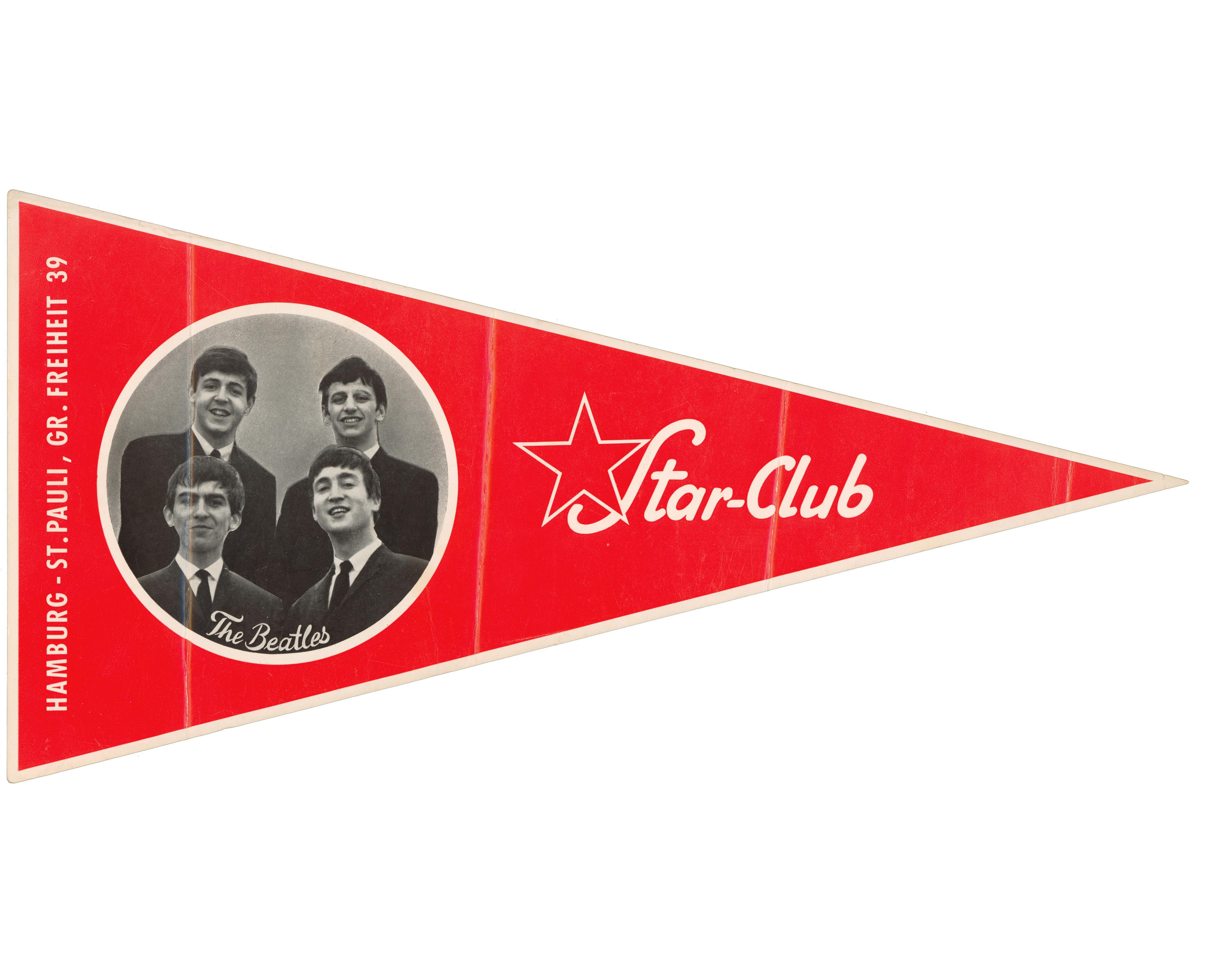 Mid-20th Century The Beatles 1960s Star-Club Hamburg Banner For Sale