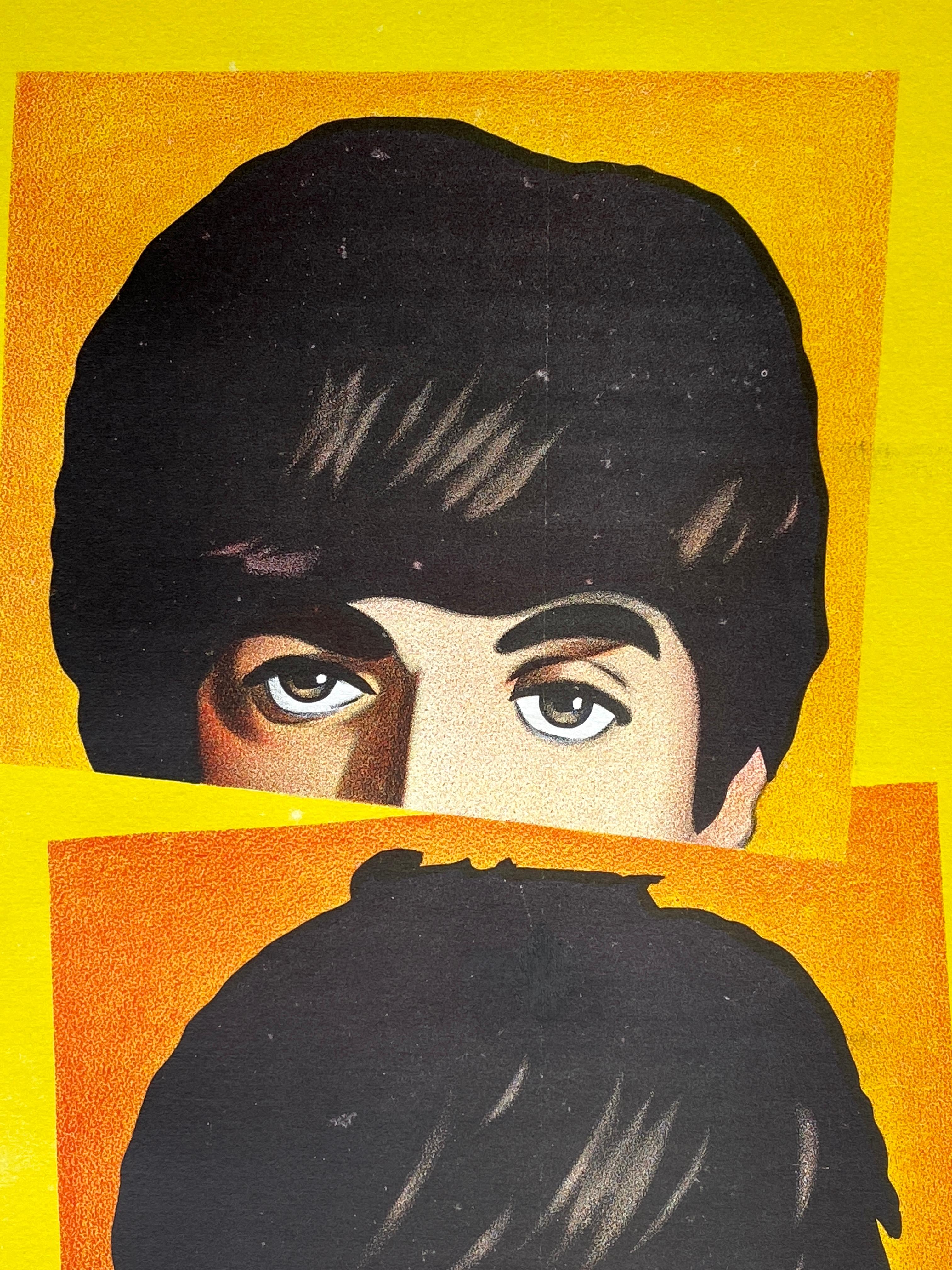 Carta Poster cinematografico originale d'epoca dei The Beatles 