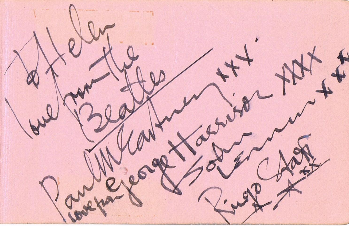 The Beatles Original 1963 Signatures in Autograph Book In Good Condition In Jersey, GB