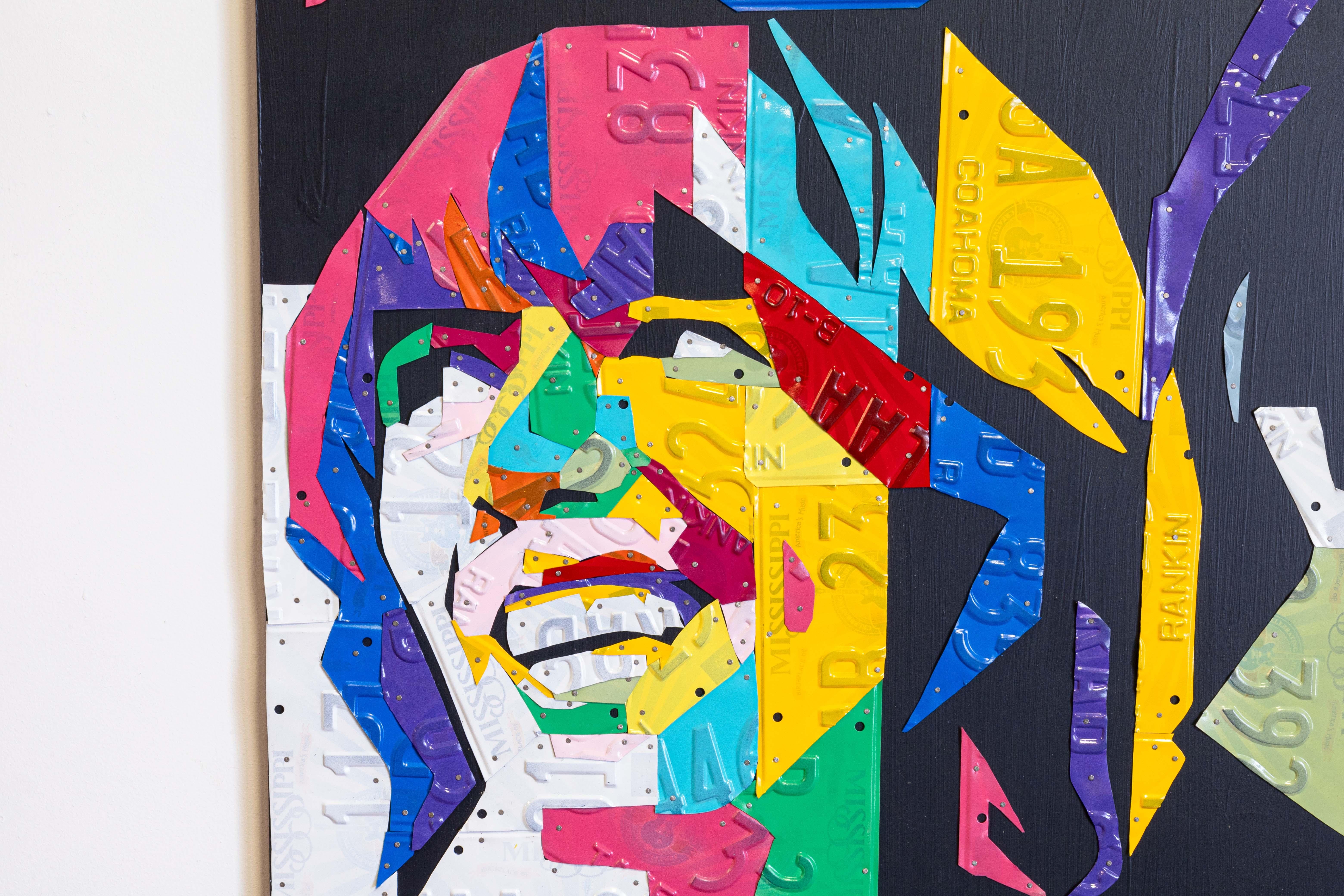 The Beatles by Design Turnpike Placa de matrícula reciclada sobre plancha de madera 2024 en venta 1