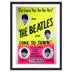 The Beatles Come to Town Black Frame Poster, 1963