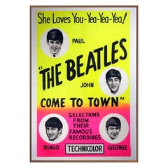 The Beatles Come to Town Walnut Frame Poster, 1963