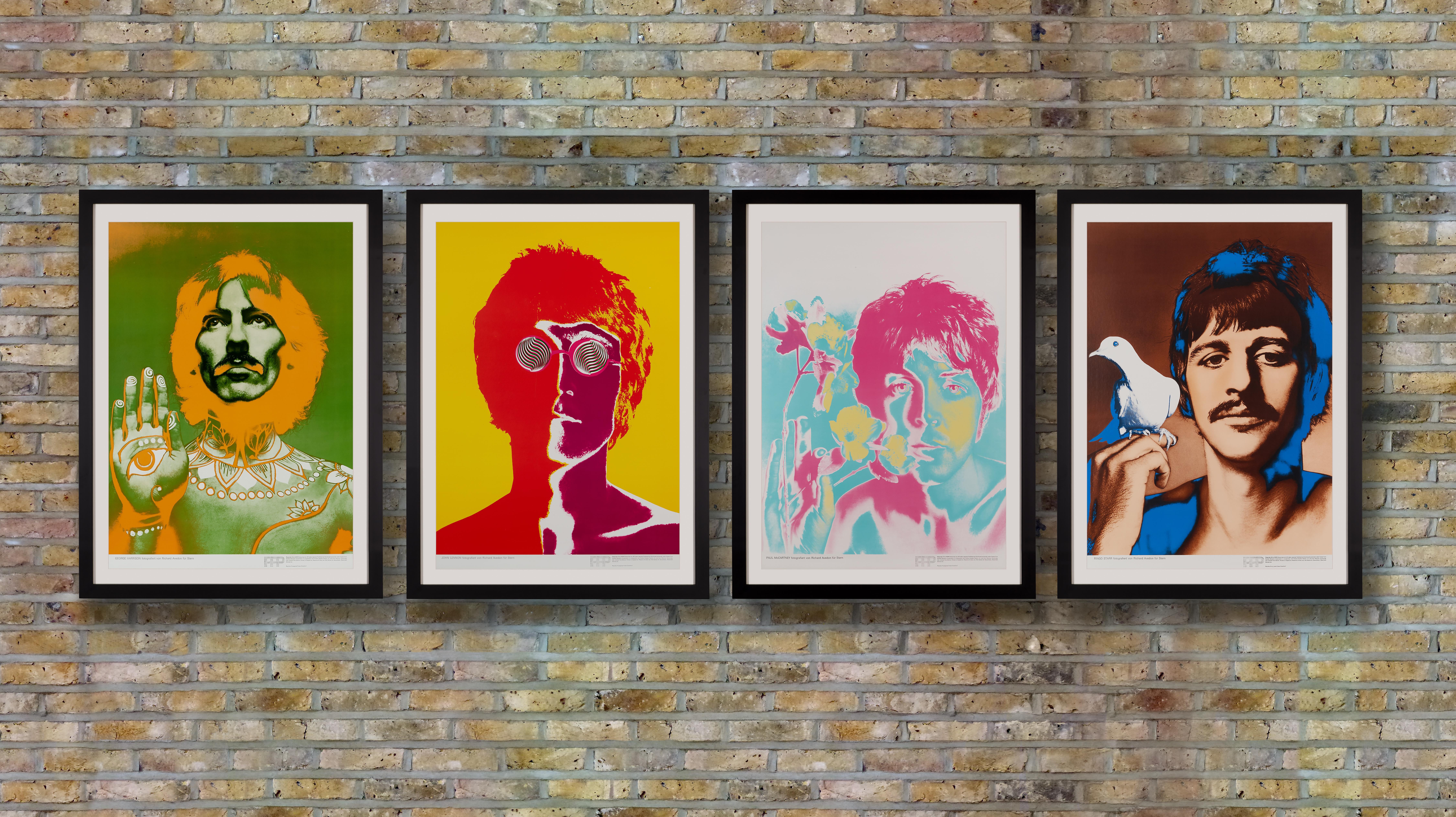 German 'The Beatles' Complete Set of Five Promotional Posters by Richard Avedon, 1967 For Sale