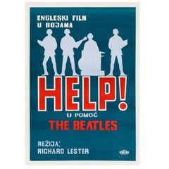 The Beatles 'Help!' Original Vintage Movie Poster, Yugoslavian, 1966
