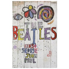 The Beatles Magical Mystery Tour Fan Art Sign, circa 1967