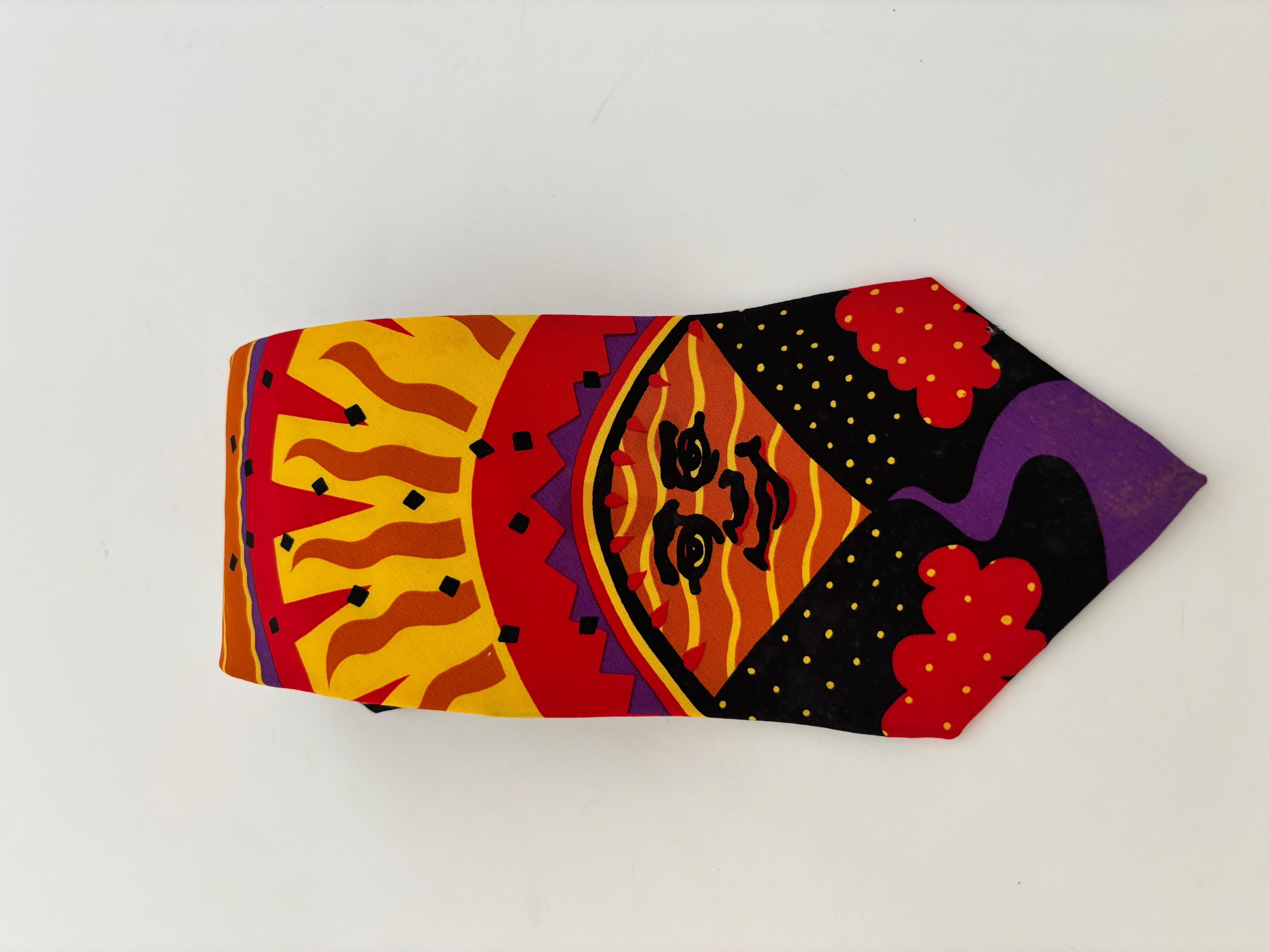 Men's The Beatles Necktie Good Day Sunshine Released 1966 Silk Black and Red NeckTie For Sale