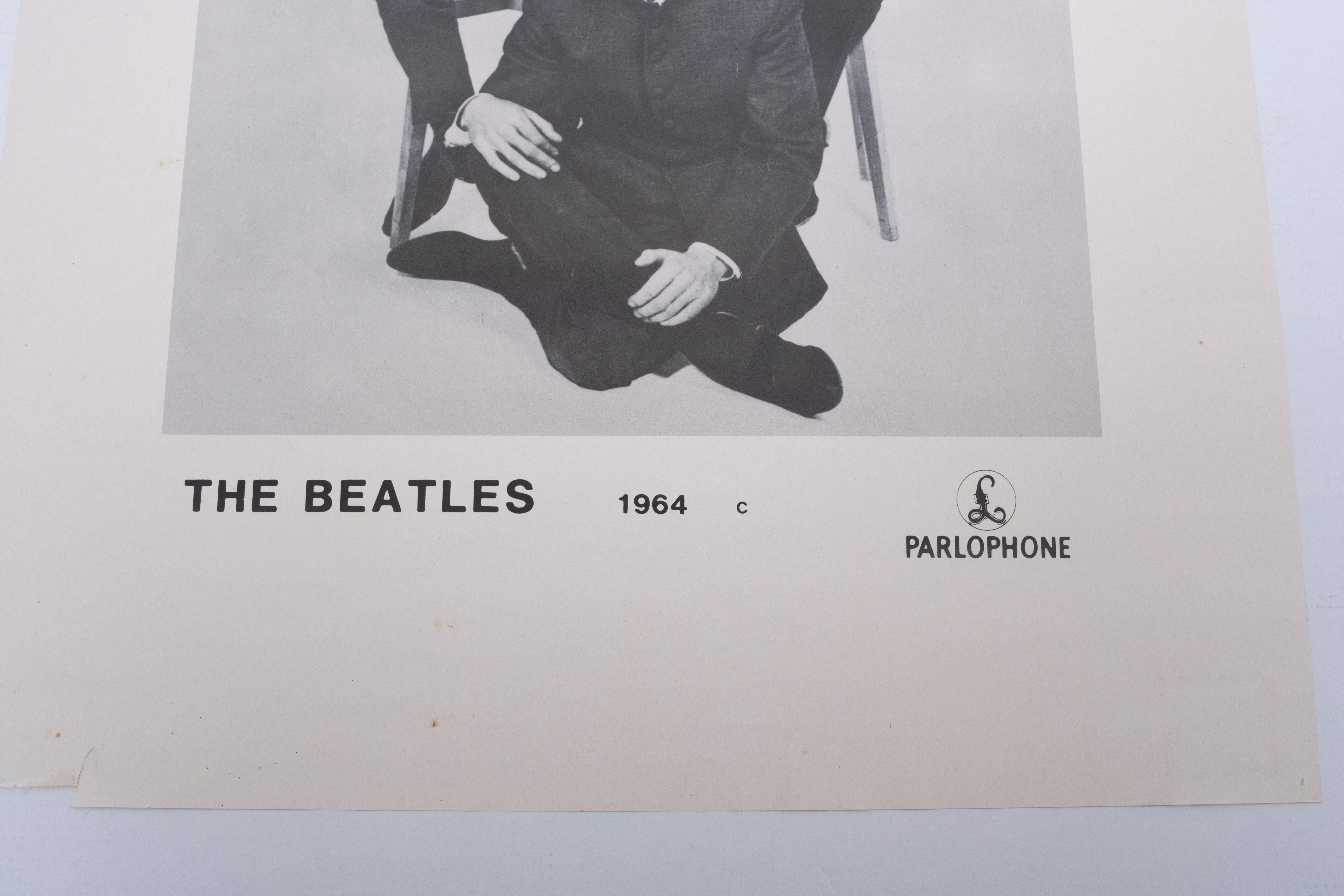 Mid-Century Modern The Beatles Promotional Poster 1964