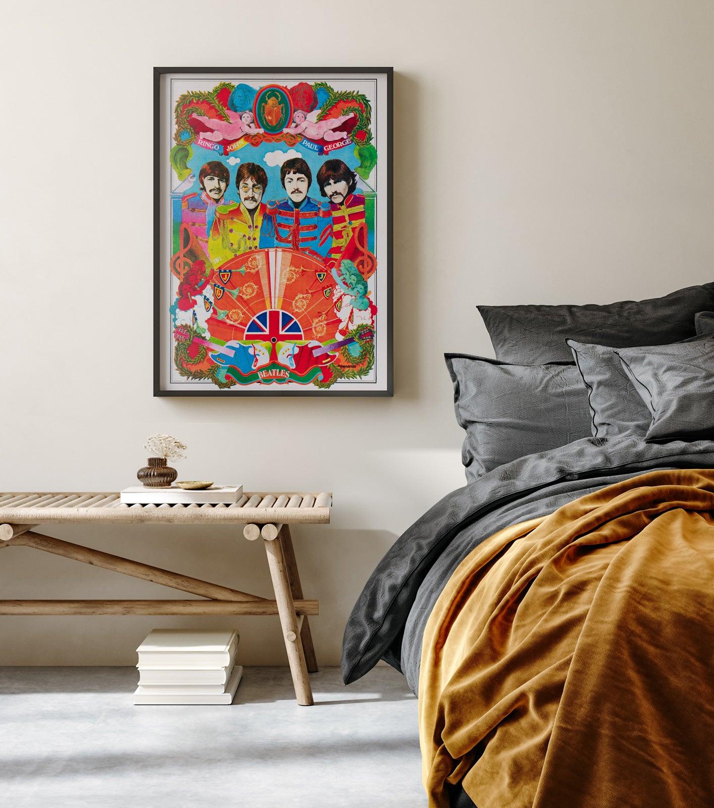 We love this Beatles Sgt. Pepper's Lonely Hearts Club Band promotional poster from 1973. Given away in the French publication 