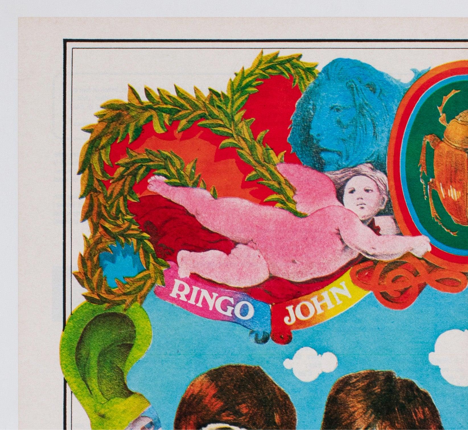 The Beatles Sgt Pepper 1973 Tintin French Magazine Poster In Excellent Condition For Sale In Bath, Somerset