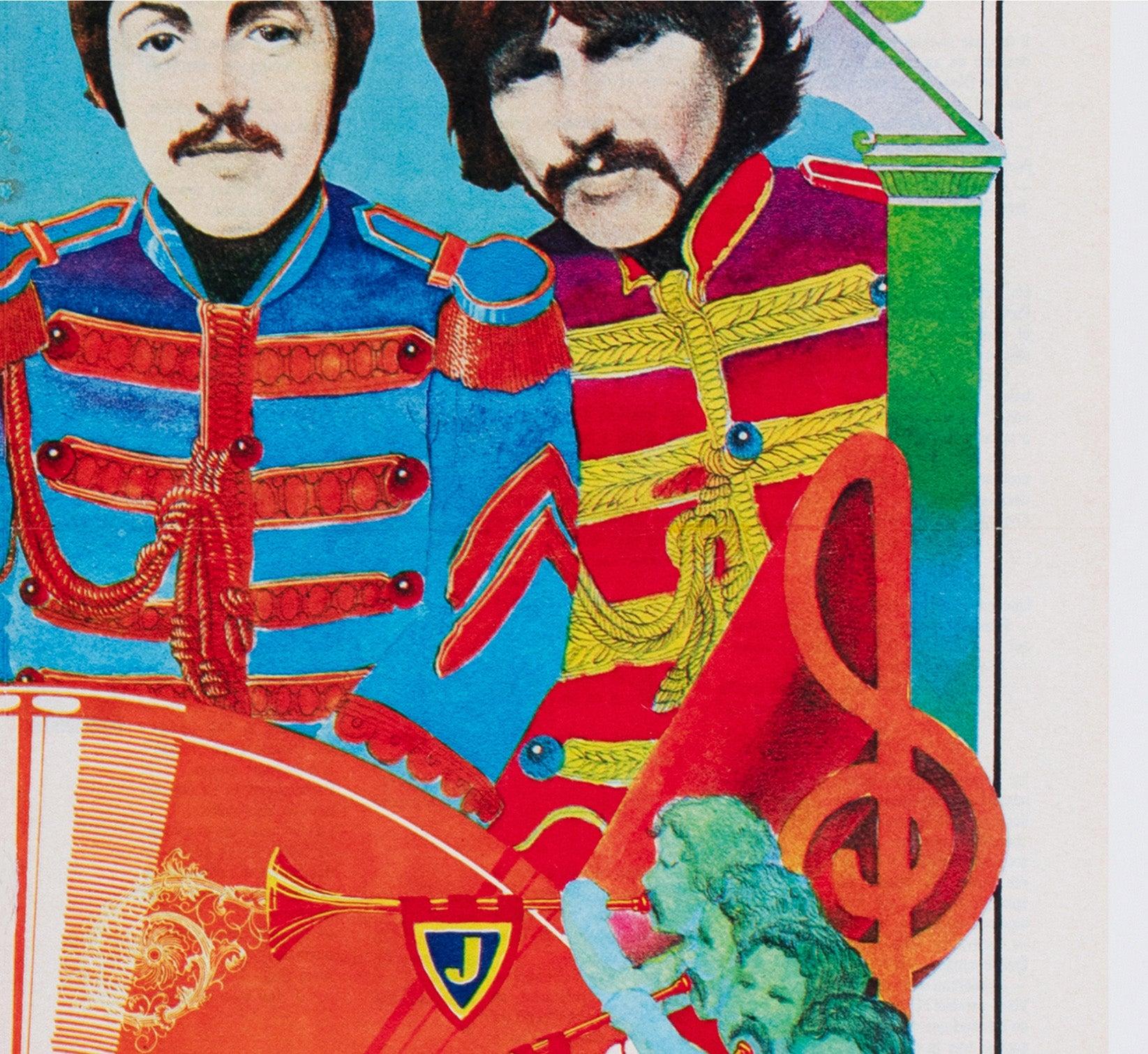 The Beatles Sgt Pepper 1973 Tintin French Magazine Poster For Sale 1