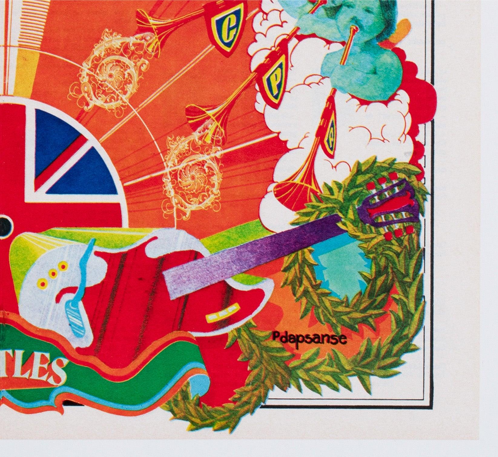 The Beatles Sgt Pepper 1973 Tintin French Magazine Poster For Sale 3