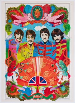 The Beatles Sgt Pepper 1973 Tintin French Magazine Poster