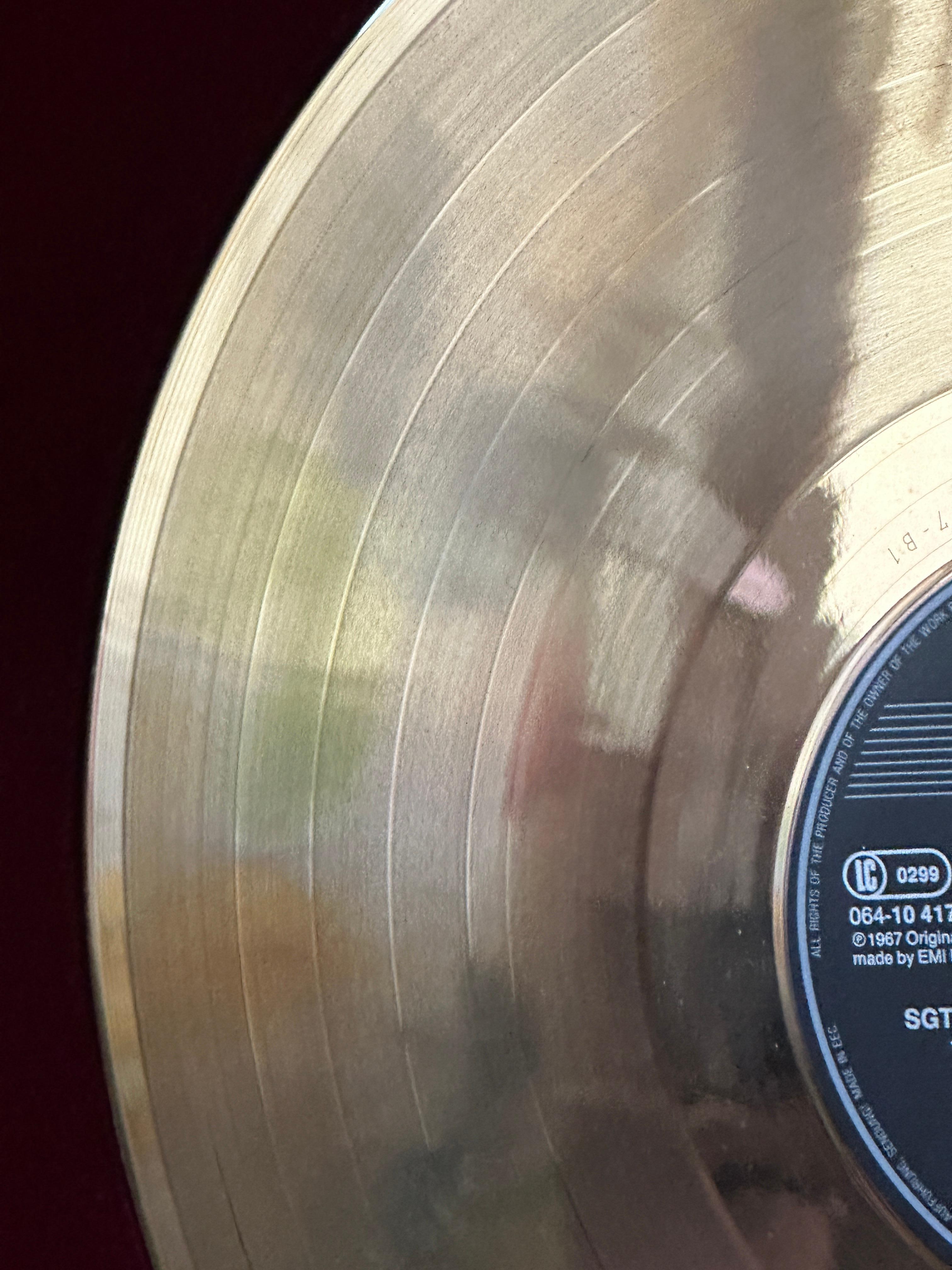 Late 20th Century Beatles Sgt. Peppers Lonely Hearts Club Band Golden Record Carat Rec 011/100 For Sale
