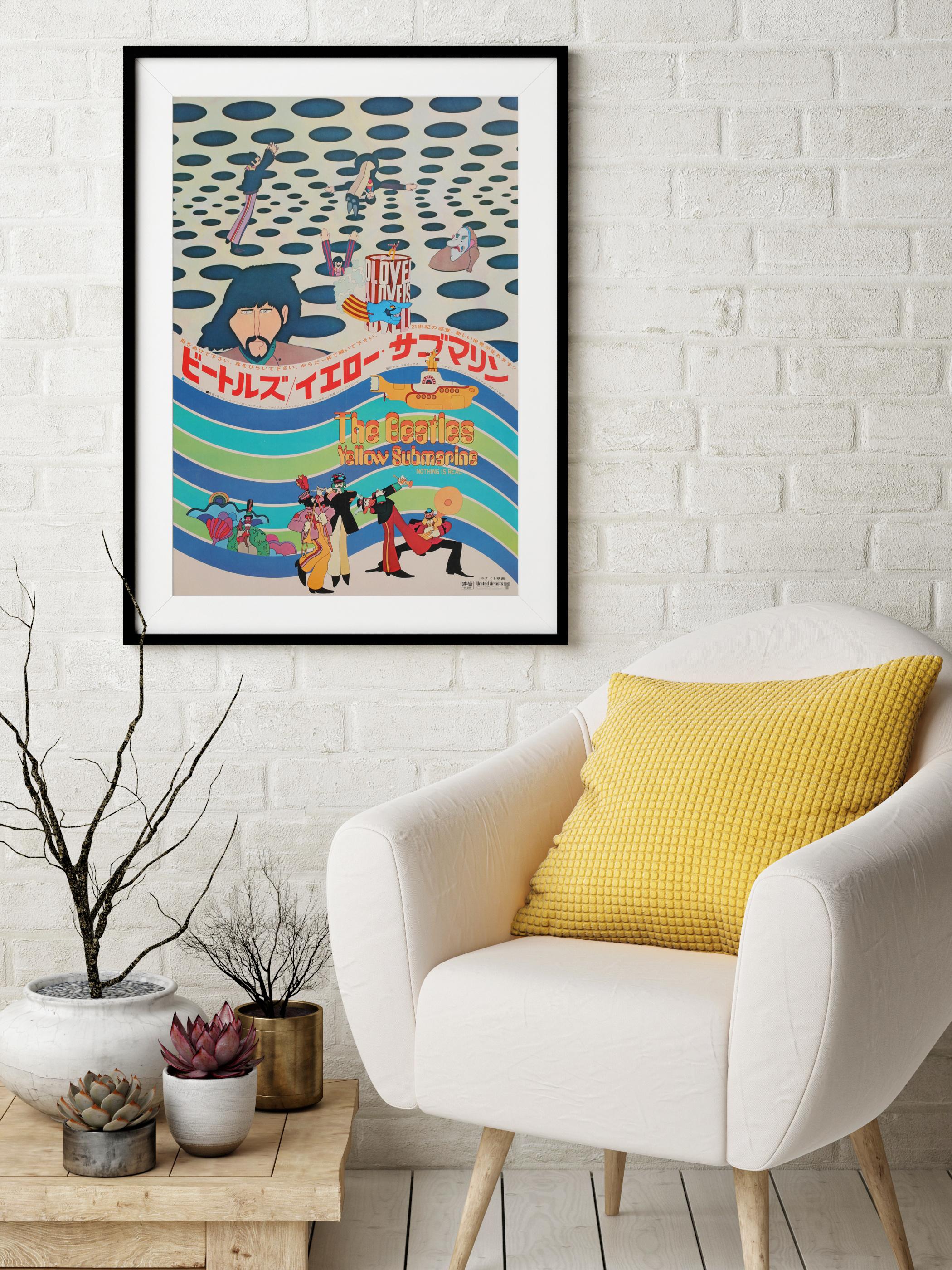 Post-Modern The Beatles 'Yellow Submarine' Original Vintage Movie Poster, Japanese, 1969
