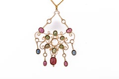 The Beauty of Gemstones in a Victorian 15 kt Gold Necklace