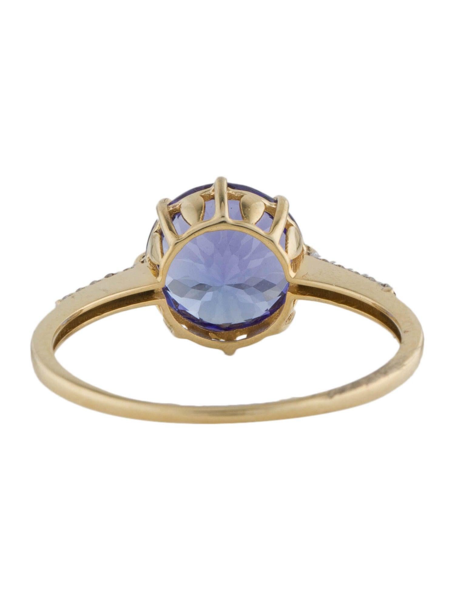 Stunning 14K 2.47ct Tanzanite & Diamond Cocktail Ring, Size 7.25 - Luxury Piece In New Condition For Sale In Holtsville, NY