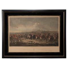 La caza de Bedale - W.H. Grabado de Simmons, 1842