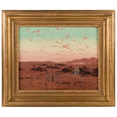 Antique "The Bedouin Camp" by Eugene Deshayes