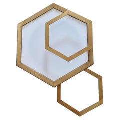 The Beehive Sconce 100% handmade of hand cut and cast Brass with Milk glass