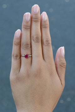 The Best Antique Victorian No Heat 1.86 Carat Burmese Ruby Ring
