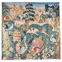 "The Bestiary" tapestry by Robert Four Manufacture, Aubusson, France, 20th c.