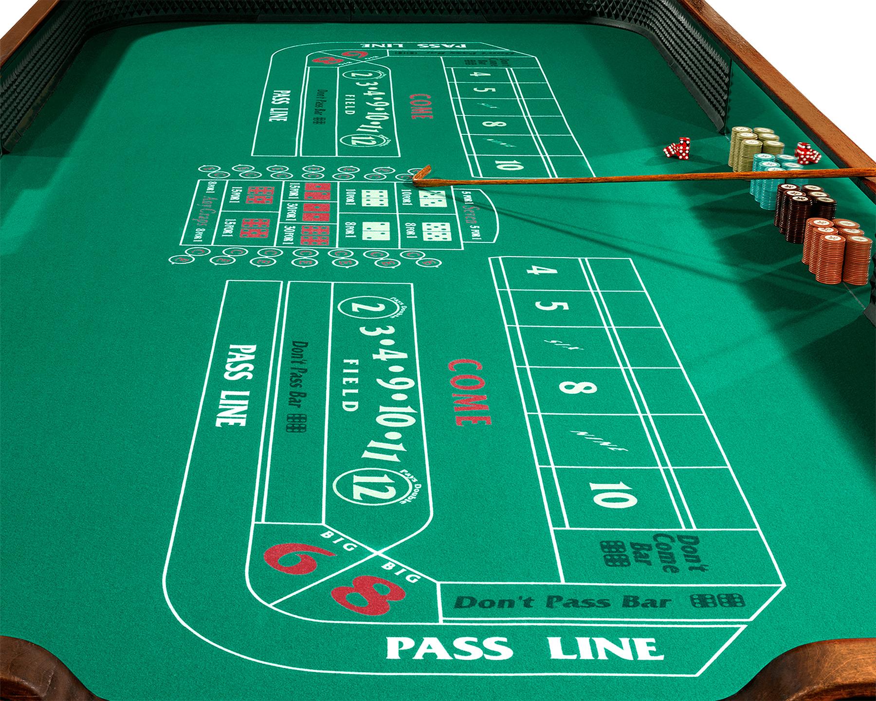 This historic craps table was once owned by the Beverly Country Club, an upscale night club in Metairie, Louisiana with a checkered past. Once one of the New Orleans area's most notorious — and fashionable — illegal casinos, the club claimed to have