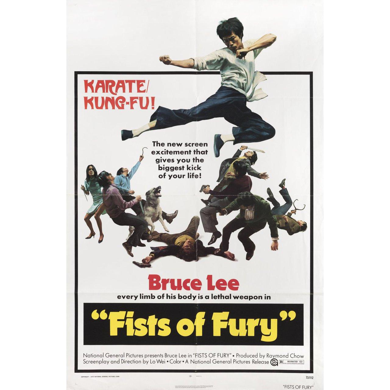 Original 1973 U.S. one sheet poster for the film The Big Boss (Fists of Fury) directed by Wei Lo / Chia-hsiang Wu with Bruce Lee / Maria Yi / James Tien / Marilyn Bautista. Very Good-Fine condition, folded with pinholes in corners. Many original