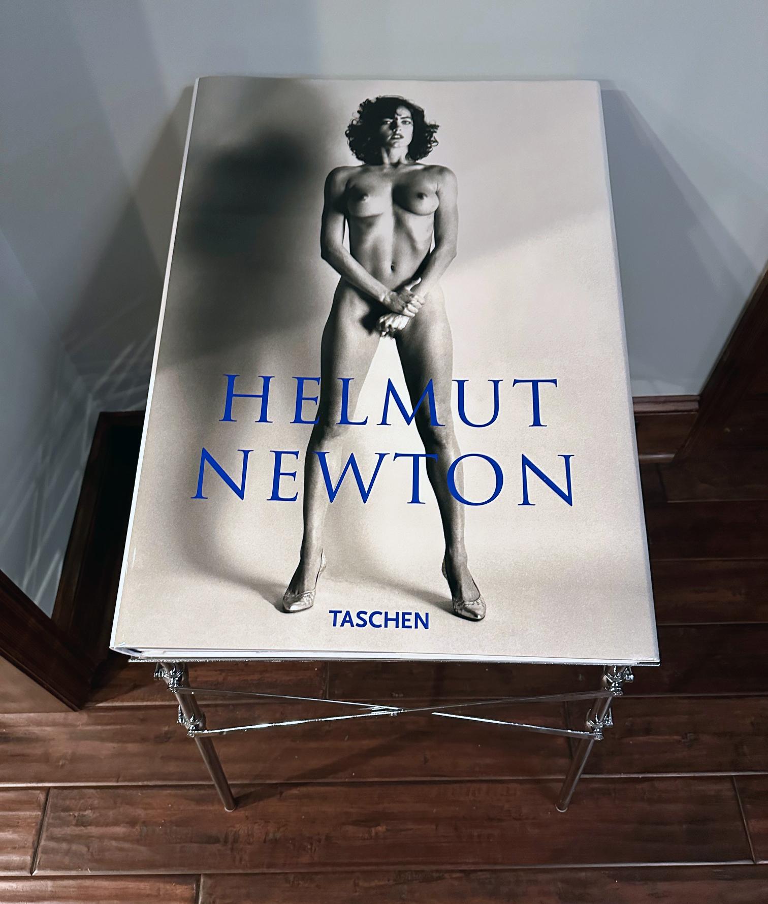 Helmut Newton's Sumo book. The first Sumo and also the most exciting and collectible one ever published by Taschen.
Signed and numbered to interior 'Helmut Newton'. This book is number 02085 of 10,000 from the first edition published by Taschen, an