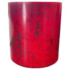 Concrete Cylinder, Terrazzo Red Glass by Dylan Myers Design 