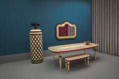 Specchio da parete Big Parade Wide Console di Matteo Cibic