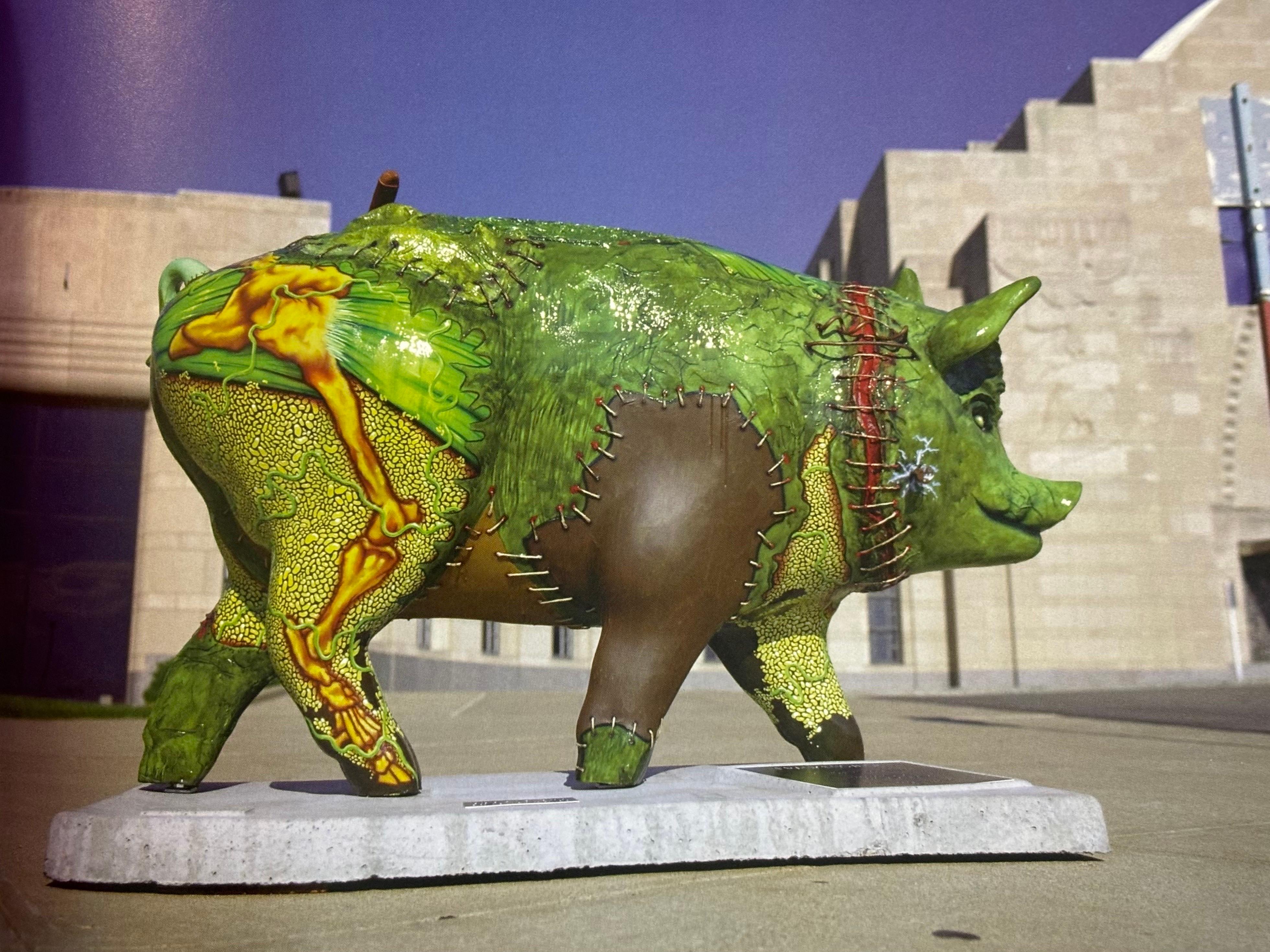 The Big Pig Gig, Celebrating Pigs in the City, Cincinnati - Covington - Newport. Hardcover book with dustjacket. Stated first edition published in 2000 by Orange Frazer Press. Printed in Canada, illustrated, 195 pages.