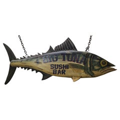 "The Big Tuna" Six Foot Carved Trade Sign