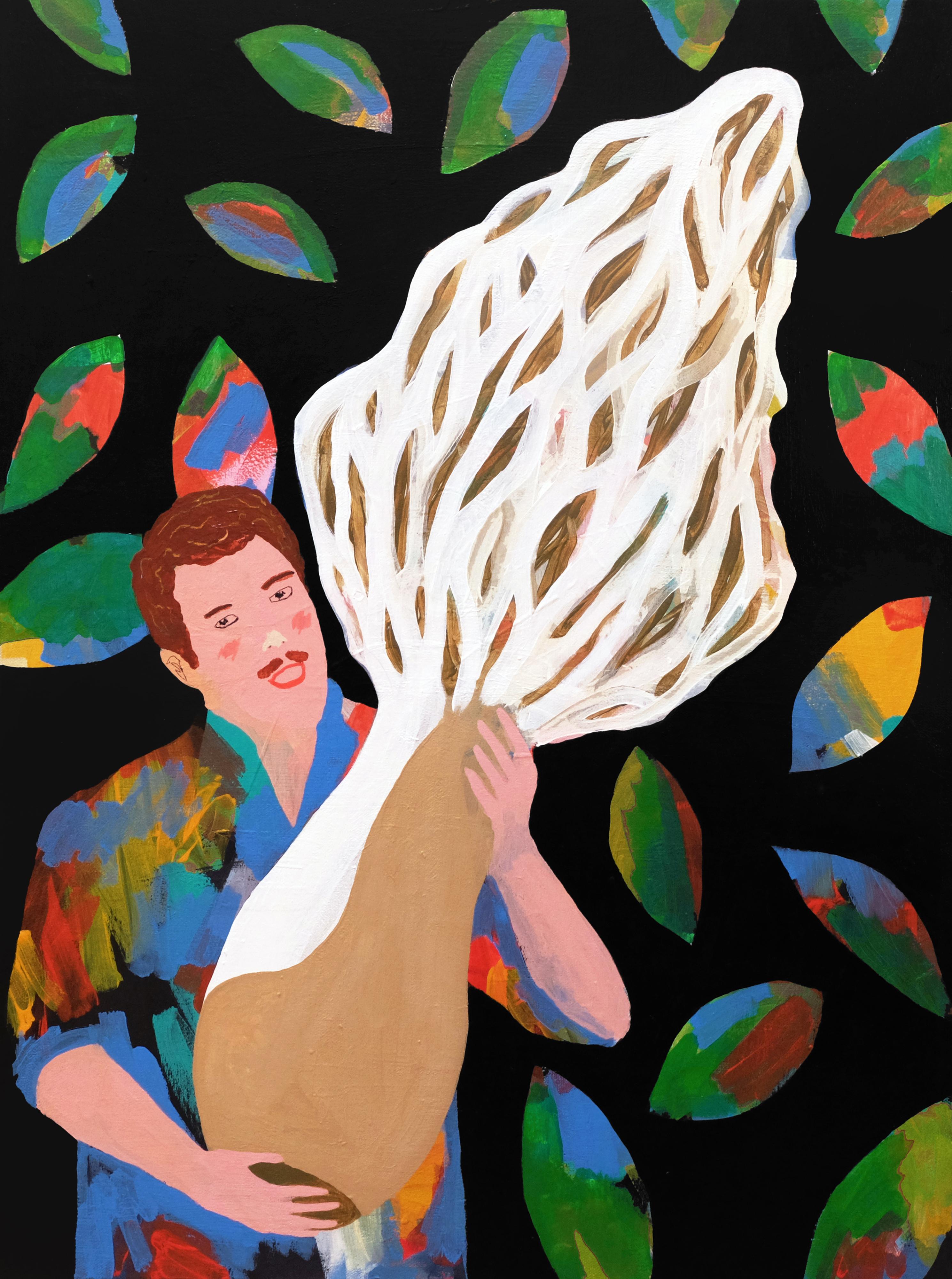 Modern 'The Biggest Morel in the World?' Portrait Painting by Alan Fears Pop Art For Sale