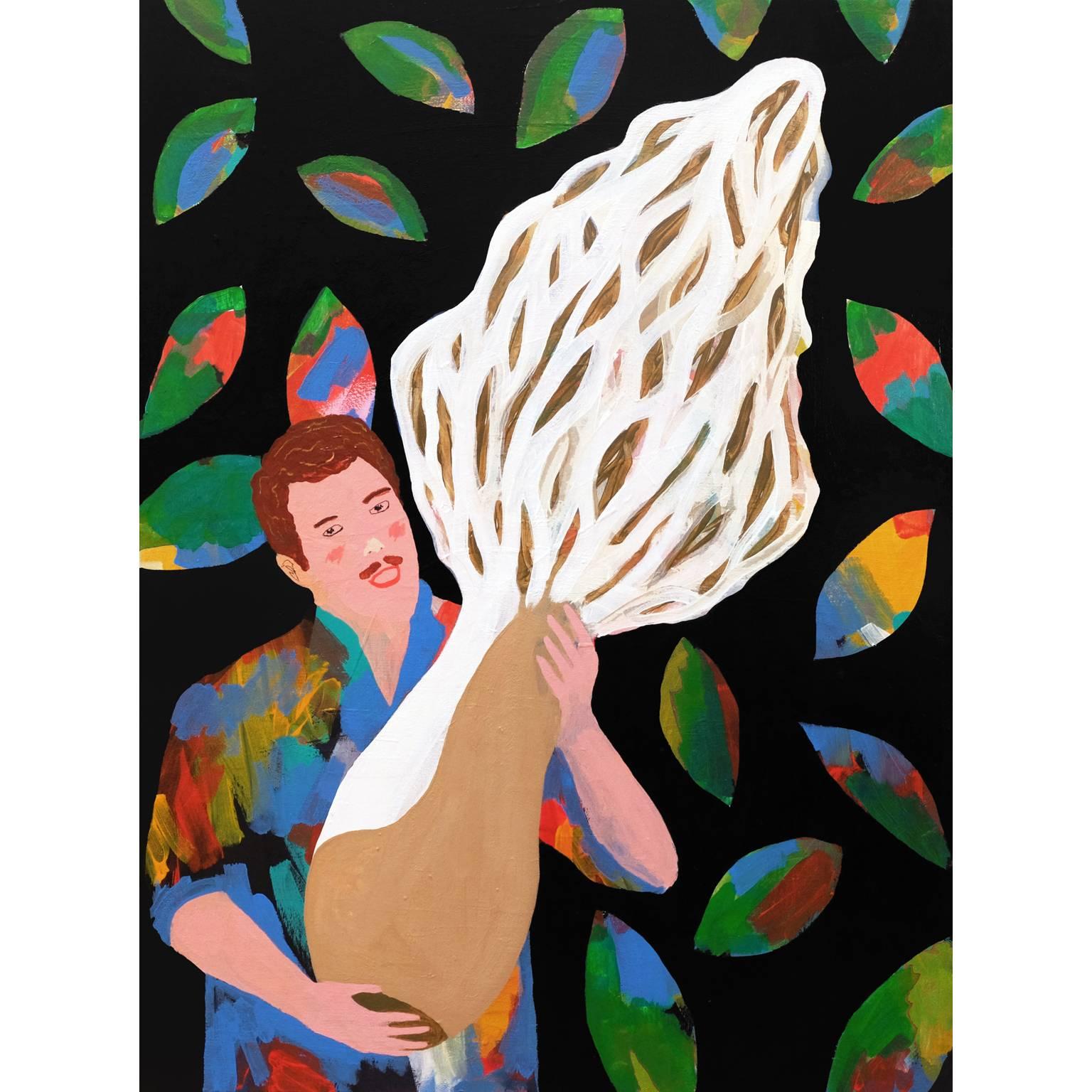 'The Biggest Morel in the World?' Portrait Painting by Alan Fears Pop Art For Sale